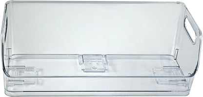 Azar Displays 556754-4PK Stackable Narrow Pantry Storage Bin Clear Organizer BPA-Free Plastic Fridge Cabinet Refrigerator Pantry Organization and Storage (Pack of 4)