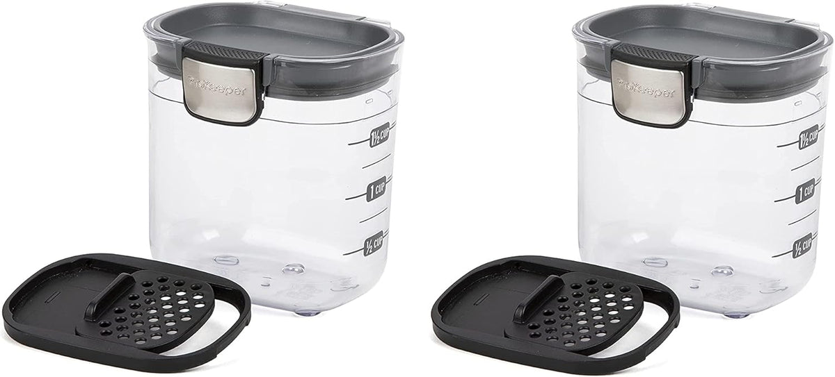 Progressive PKS-401 1.5 Cup Mini Prokeeper+ Airtight Silicone Seal Storage Container Great For Spices & Baking Acessories