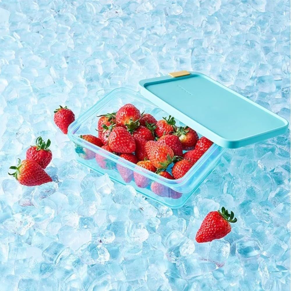 LocknLock Freezer Fit Plastic Freezer Containers | Airtight Stackable Food Storage for Meal Prep | Microwave & Dishwasher Safe | BPA Free Freezer Container with Lid, 2.2L