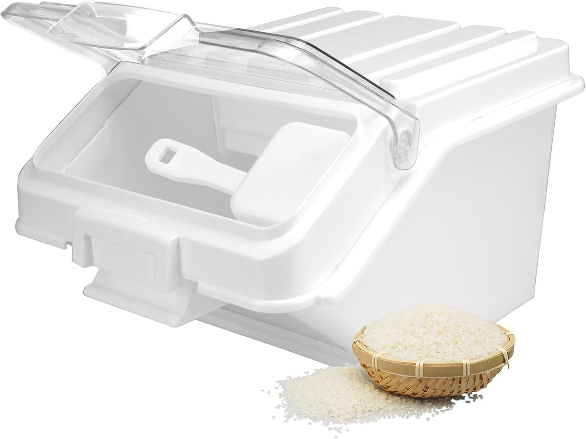 Flour Bin, 10 lb Stackable Kitchen Ingredient Storage Container with Lid - Food Pantry Organizer for Flour, Sugar, Rice, Baking,Dog Food Supplies (2.64 GAL-2.33 LB)
