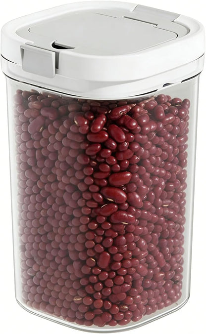 Airtight Food Storage Container with Spoon, 800ML Transparent Milk Powder Container, Moisture Proof Sugar Canister for Protein Powder, Sugar, Flour, Cereal