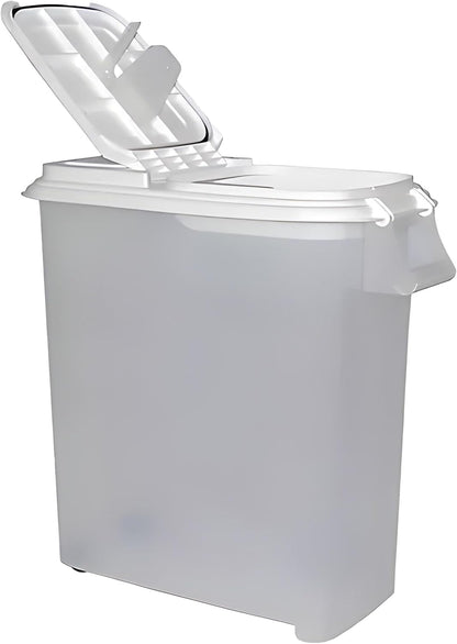 Buddeez Airtight Pet Food Storage Container - 50 QT/50 LB Capacity Dog Food Storage Container - Cat Food Container, Bird Seed Storage Container, Rolling Storage Bin, Air Tight with Handle & Scoop