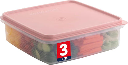SIGNORA WARE Plastic Storage Container with Lid – 3L Cupcake Carrier – Leakproof Cookie Container Airtight – BPA-Free Plastic Container with Lid for Food Storage, Meal Prep, Leftovers, Cupcakes