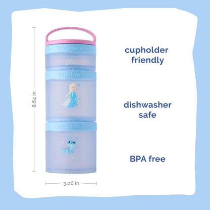 Whiskware Bluey Stackable Snack Containers for Babies, Toddlers, and Kids, 3 Stackable Snack Cups for School and Travel, Cupholder Friendly, Bluey and Bingo! Let’s Do This!
