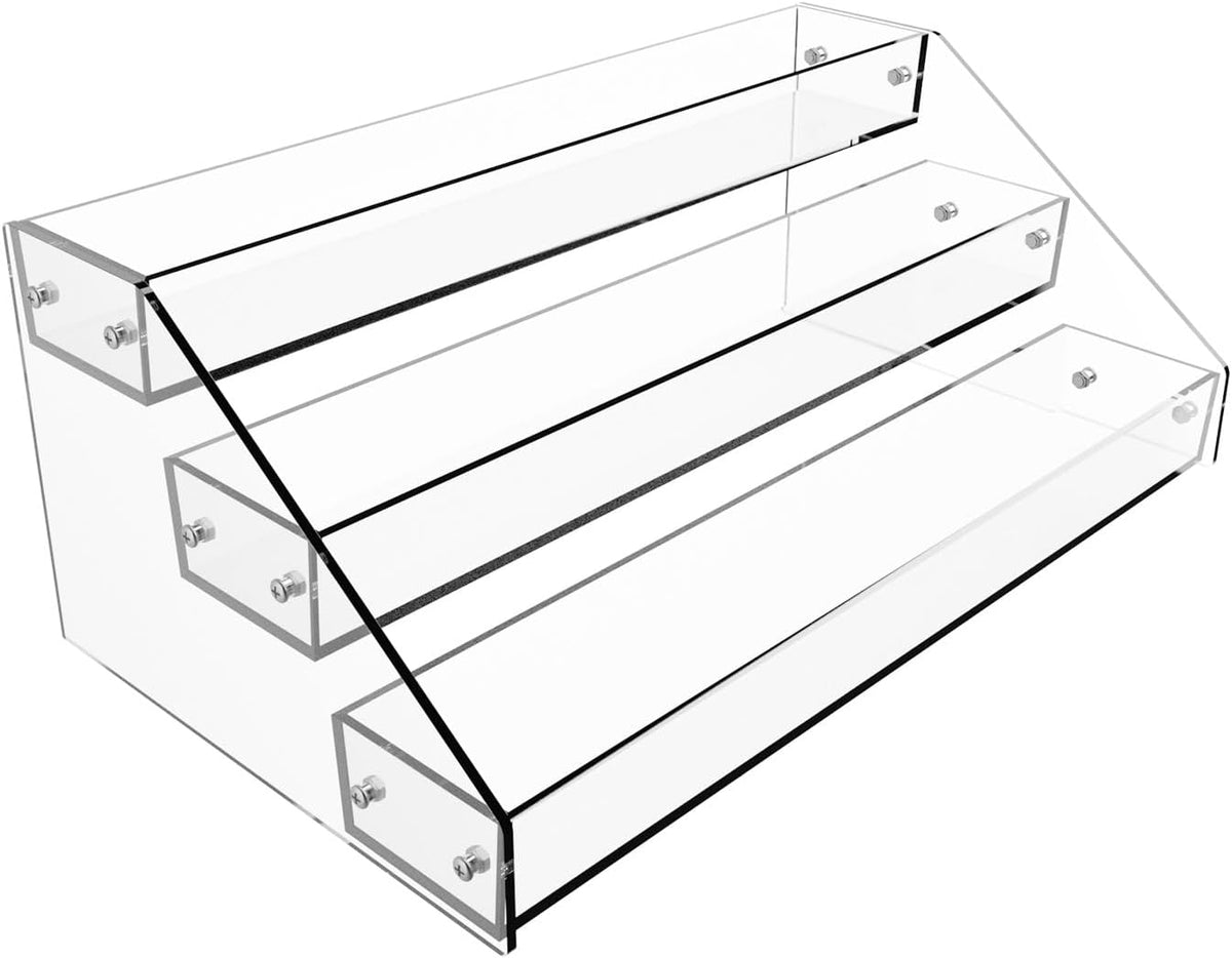 Tiered Spice Rack Acrylic, 7 Tier Clear Spice Rack Organizer for Cabinet, Vertical Spice Rack Shelf Durable Kitchen Seasoning Organizer for Countertop, Cabinet, Pantry, Kitchen Storage (7 Tier)