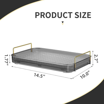 Seoneiro Whiskey Tray, Glass Cup Rack, Mug Holder, Coffee Cup Organizer, Bathroom Countertop Organizer with Drain Board Wine Glass Decorative, Food Tray, Kitchen Spice Rack