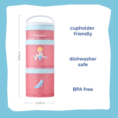 Whiskware Bluey Stackable Snack Containers for Babies, Toddlers, and Kids, 3 Stackable Snack Cups for School and Travel, Cupholder Friendly, Bluey and Bingo! Let’s Do This!