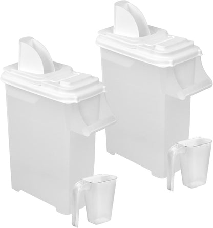 Buddeez Airtight Pet Food Storage Container - 50 QT/50 LB Capacity Dog Food Storage Container - Cat Food Container, Bird Seed Storage Container, Rolling Storage Bin, Air Tight with Handle & Scoop