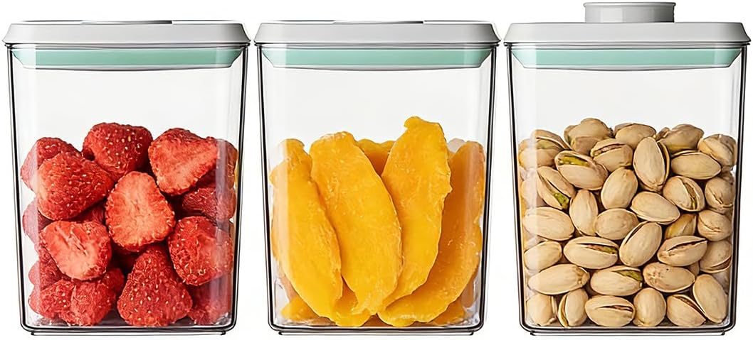 Airtight Food Storage Container with One-Touch Lid, 2.8 QT / 2.65 L Stackable BPA-Free PET for Coffee, Sugar, Spices & Pantry Organization.