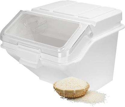 Flour Bin, 10 lb Stackable Kitchen Ingredient Storage Container with Lid - Food Pantry Organizer for Flour, Sugar, Rice, Baking,Dog Food Supplies (2.64 GAL-2.33 LB)