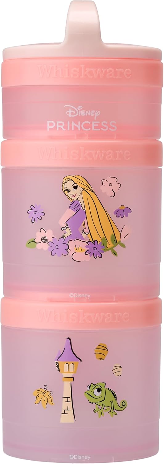 Whiskware Bluey Stackable Snack Containers for Babies, Toddlers, and Kids, 3 Stackable Snack Cups for School and Travel, Cupholder Friendly, Bluey and Bingo! Let’s Do This!
