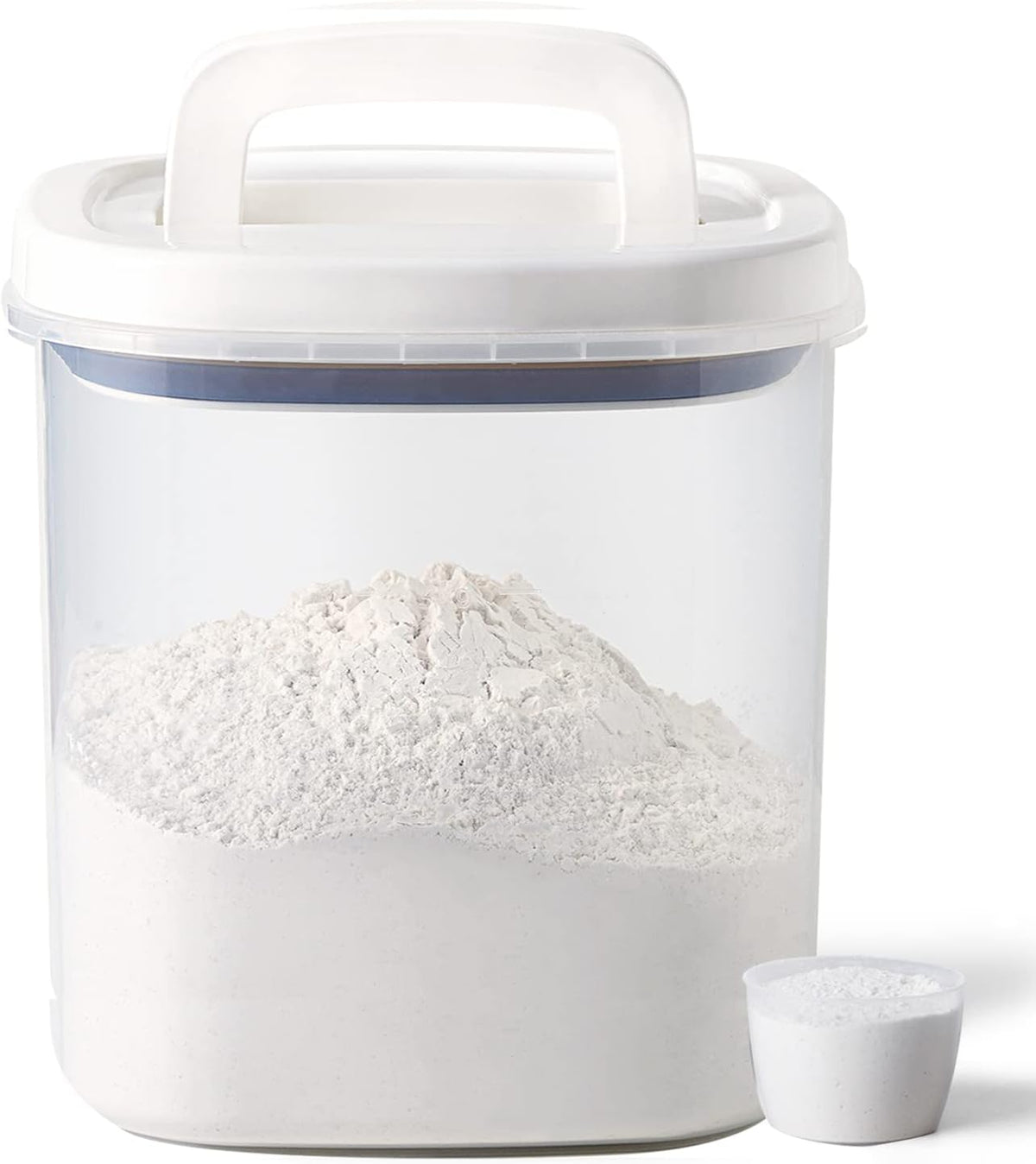20-25 lbs Rice Dispenser,10.5 Qt/10 L/22-25 lbs Rice Container Storage with Measuring Cup & Brush Food Cereal Container Bins Household for Kitchen Pantry Organization (AY-10KG-WHITE)