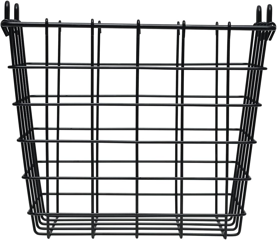 Mikasa Gourmet Basics Ferme 4-Tier Market Basket - Antique Black Wire and Acacia Wood Handle, Kitchen Fruit Vegetable Storage Organizer, 13.5 x 11.5 x 51 Inches