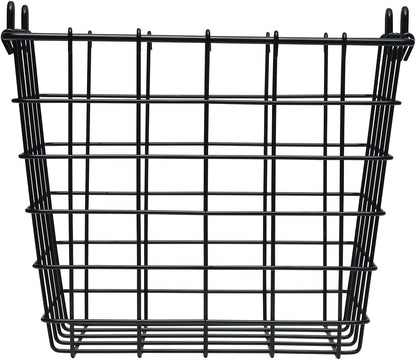 Mikasa Gourmet Basics Ferme 4-Tier Market Basket - Antique Black Wire and Acacia Wood Handle, Kitchen Fruit Vegetable Storage Organizer, 13.5 x 11.5 x 51 Inches