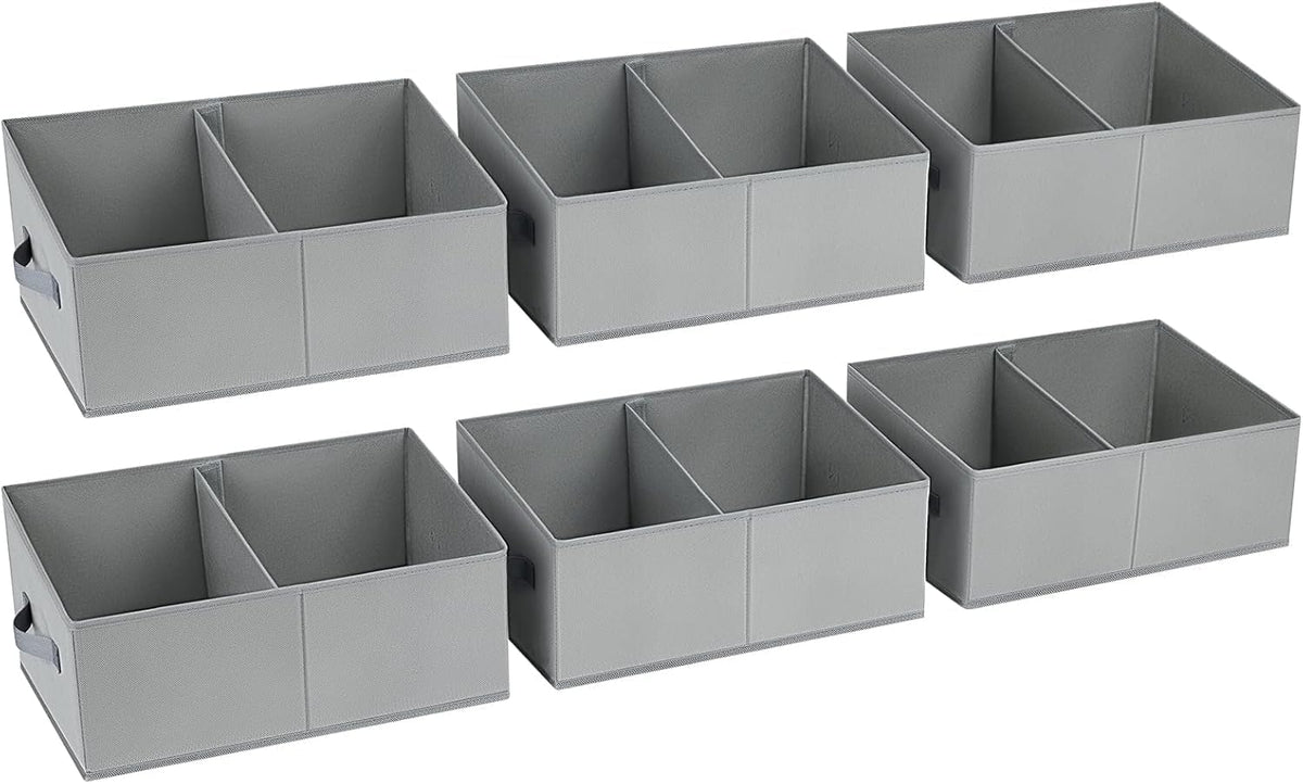 DIMJ Closet Storage Bins - Fabric Storage Baskets for Shelves, Collapsible Closet Organizers and Storage with Handles, Trapezoid Shelf Organization Storage Cubes for Purse, Toys, Books, Towel, Socks