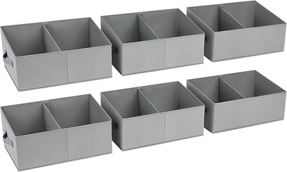 DIMJ Closet Storage Bins - Fabric Storage Baskets for Shelves, Collapsible Closet Organizers and Storage with Handles, Trapezoid Shelf Organization Storage Cubes for Purse, Toys, Books, Towel, Socks