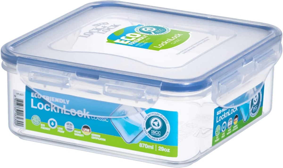 LOCK & LOCK Easy Essentials Pantry Food storage containers with lids / Pantry storage / Airtight containers, BPA free - Square - 11 cup - Great for Sugar, Clear