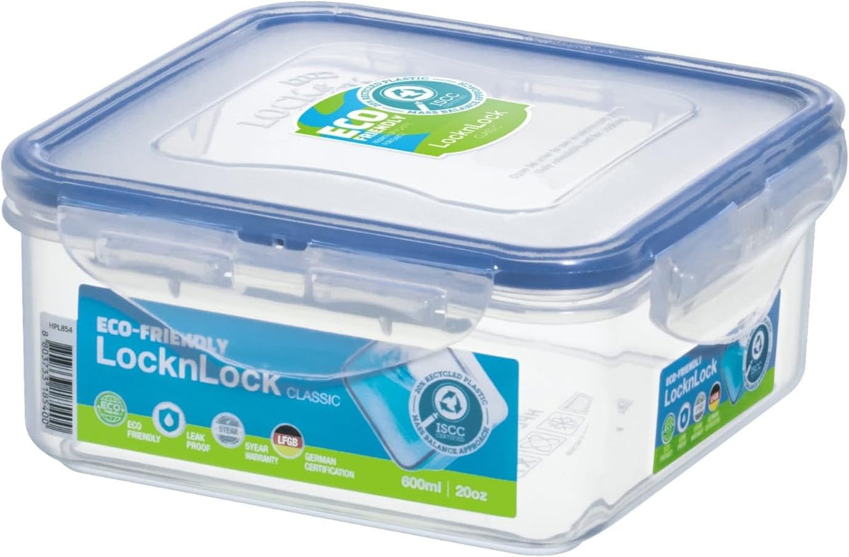 LOCK & LOCK Easy Essentials Pantry Food storage containers with lids / Pantry storage / Airtight containers, BPA free - Square - 11 cup - Great for Sugar, Clear