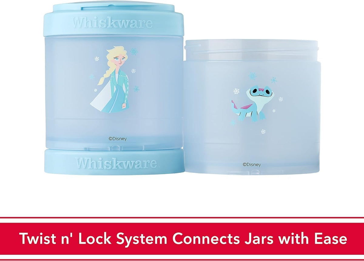 Whiskware Bluey Stackable Snack Containers for Babies, Toddlers, and Kids, 3 Stackable Snack Cups for School and Travel, Cupholder Friendly, Bluey and Bingo! Let’s Do This!