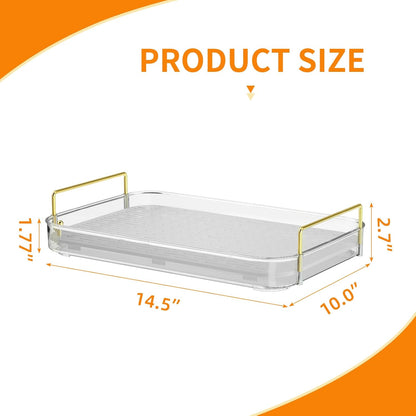 Seoneiro Whiskey Tray, Glass Cup Rack, Mug Holder, Coffee Cup Organizer, Bathroom Countertop Organizer with Drain Board Wine Glass Decorative, Food Tray, Kitchen Spice Rack