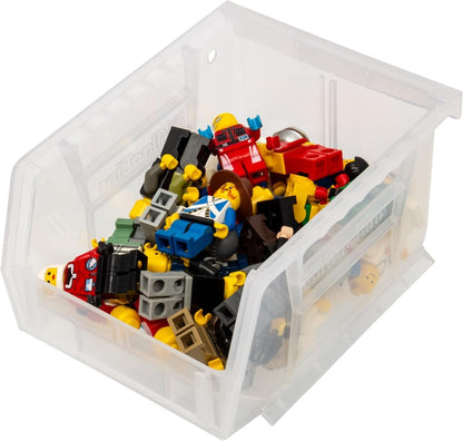 Akro-Mils 30210 AkroBins Plastic Storage Bins, Space-Saving Stackable Bins for Garage, Pantry, Craft Organization, 5" x 4" x 3", Black, 24-Pack