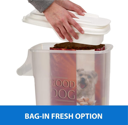 Buddeez Airtight Pet Food Storage Container - 50 QT/50 LB Capacity Dog Food Storage Container - Cat Food Container, Bird Seed Storage Container, Rolling Storage Bin, Air Tight with Handle & Scoop