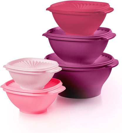 Tupperware Heritage Collection, New Food Storage Container Set in Vintage Pink, Dishwasher Safe and BPA Free (18 containers, 18 lids)