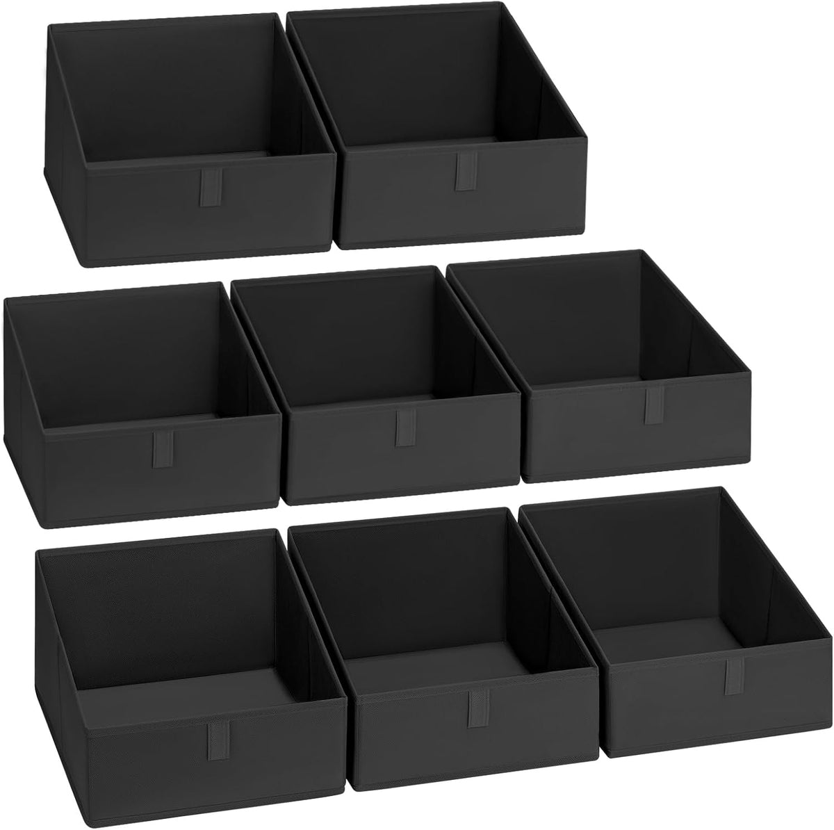 DIMJ Closet Storage Bins - Fabric Storage Baskets for Shelves, Collapsible Closet Organizers and Storage with Handles, Trapezoid Shelf Organization Storage Cubes for Purse, Toys, Books, Towel, Socks