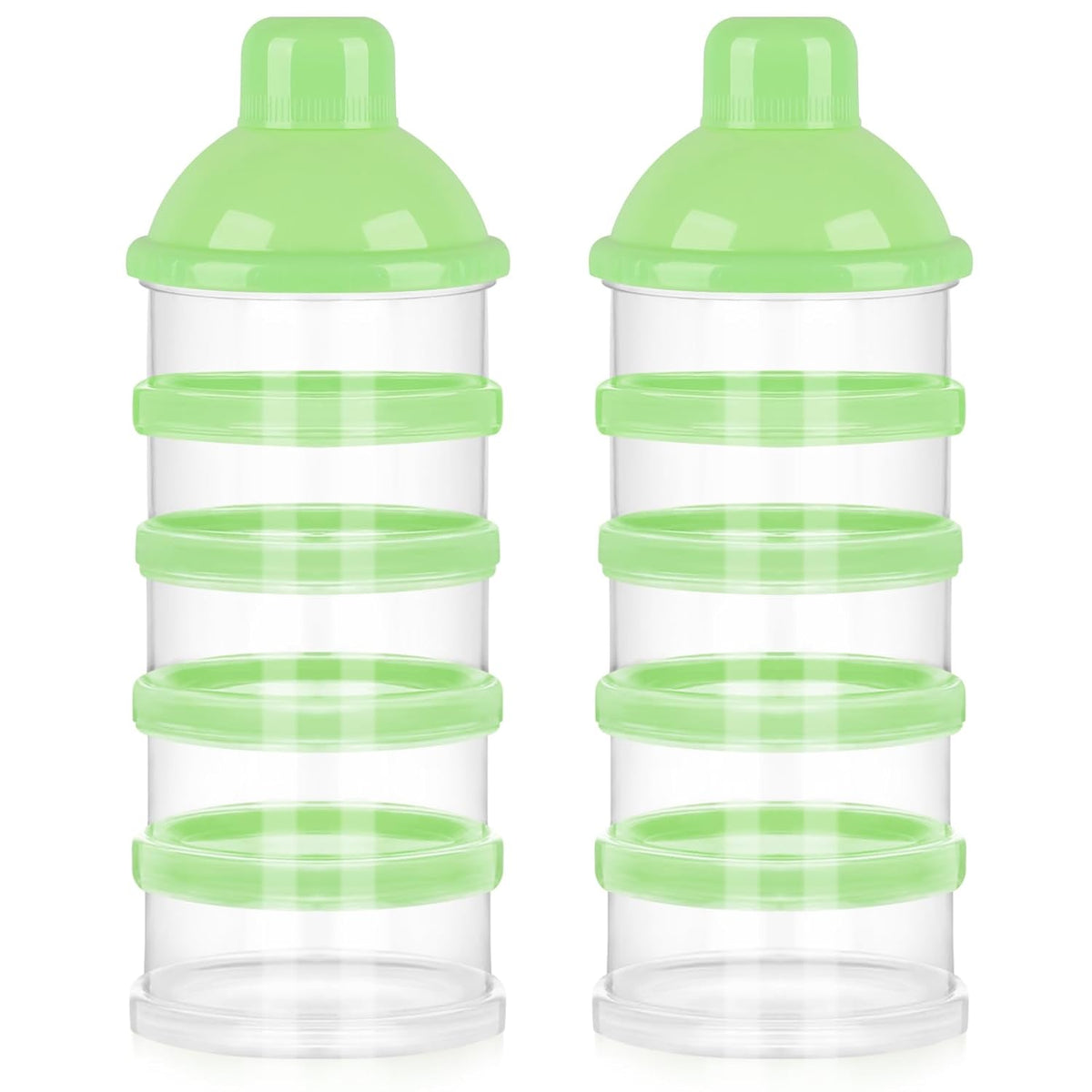 Accmor Formula Dispenser On The Go, 5 Compartments Stackable Formula Container for Travel, Baby Milk Powder Kids Snack Container, BPA Free