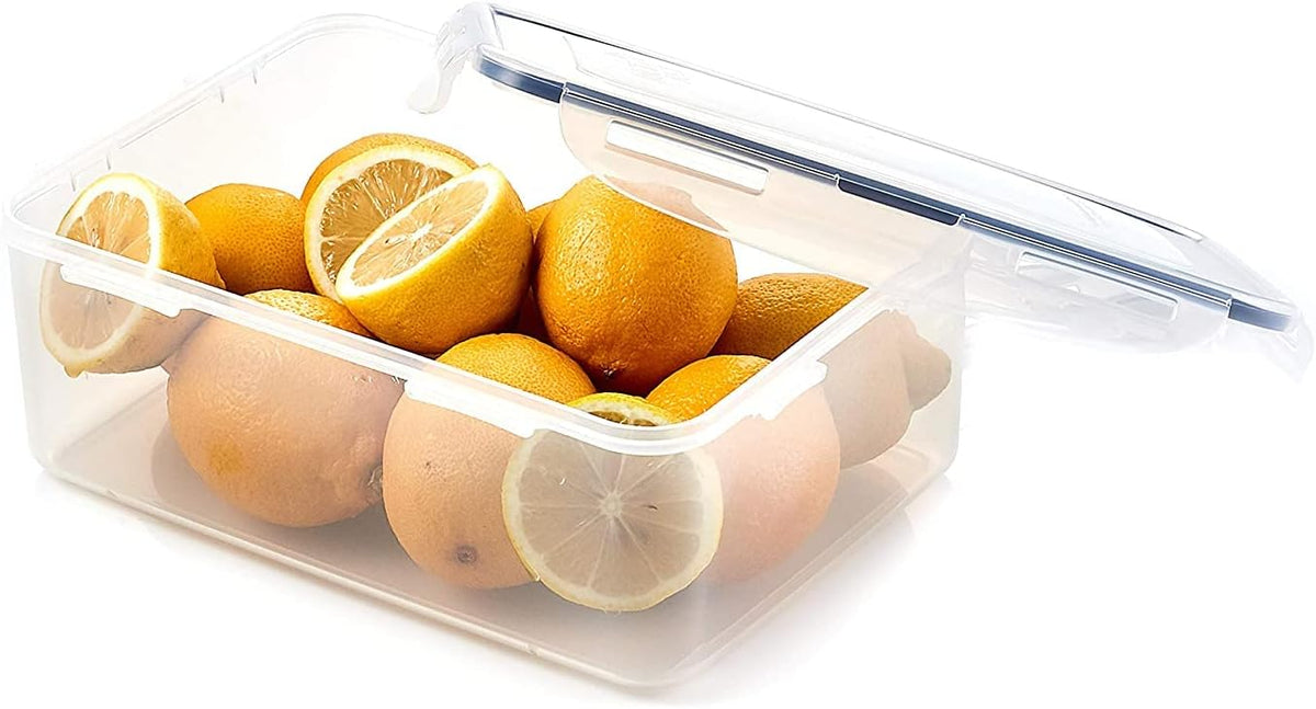 LOCK & LOCK Easy Essentials Pantry Food storage containers with lids / Pantry storage / Airtight containers, BPA free - Square - 11 cup - Great for Sugar, Clear