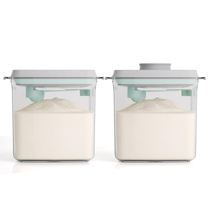Formula Container to Go- 1700ml Pop Top Milk Powder Container, BPA-Free Airtight Formula Dispenser with Scoop and Scraper, 21OZ, 1.32LB, 600g, Clear