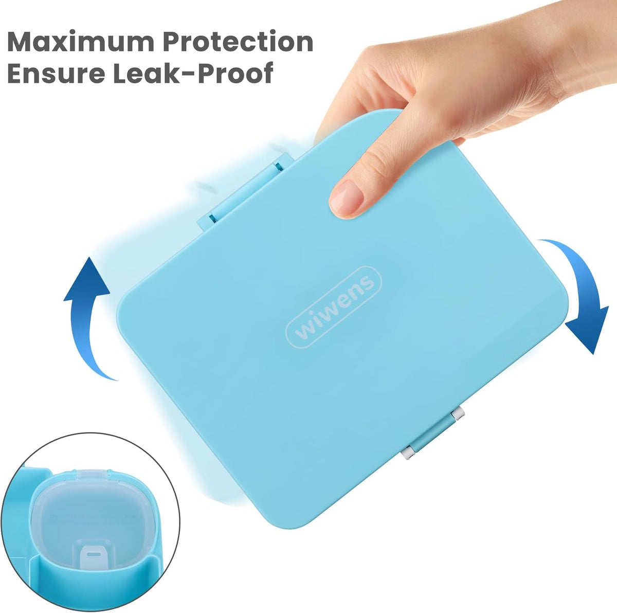 wiwens Snack Box Containers for Kids Adults 2PCS Reusable Snackle Boxes with Adjustable Dividers Airtight Snack Organizers with Compartents Toddler Bento Lunch Box LeakProof for Office,School,Outdoor