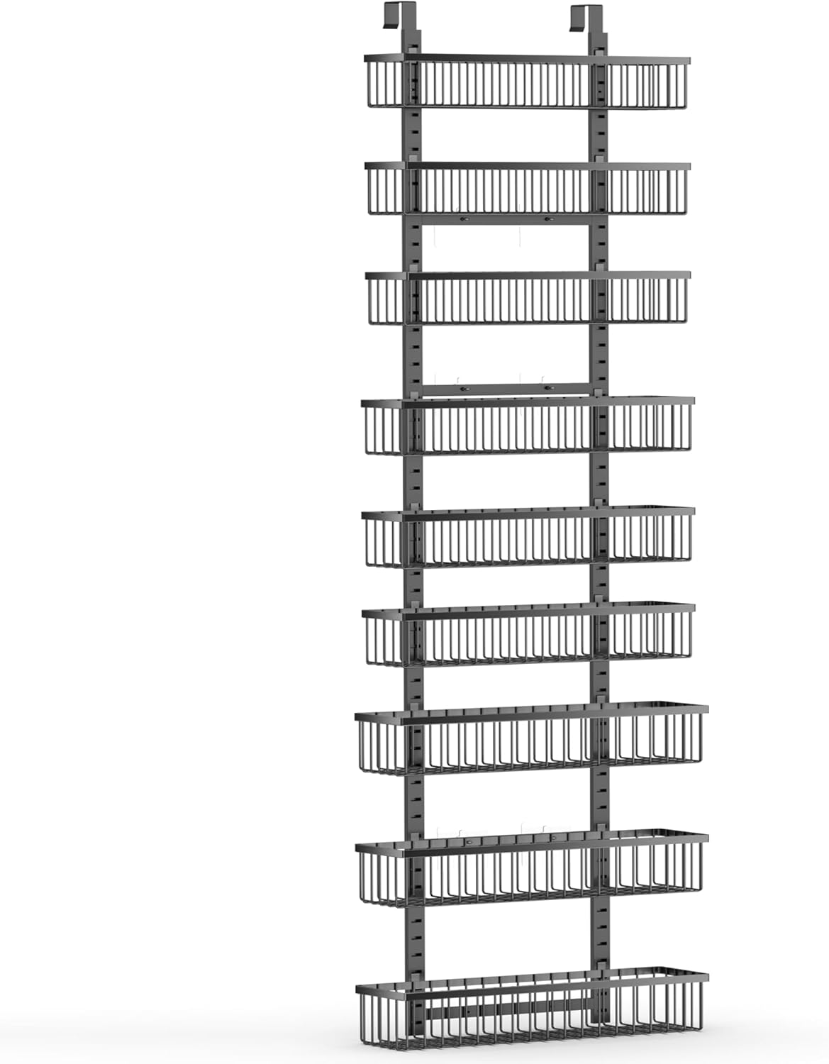 Moforoco White Over The Door Pantry Organizer, Pantry Organization and Storage, Metal Hanging Spice Rack Shelves Door, Seasoning Shelves, Laundry Room Organization, House and Kitchen Essentials
