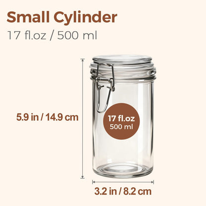 ComSaf 3-Pack 68oz 13-Inch Tall Glass Pasta Containers for Spaghetti & Long Pasta, Slender Airtight Canisters for Vertical Pantry Organization, Food Storage Jars for Linguine & Breadsticks