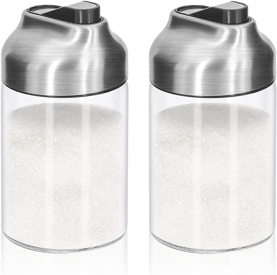Aelga Glass Sugar Dispenser with Pour Spout, Weighted Pourer, Coffee Bar Accessories for Coffee, Tea and Baking