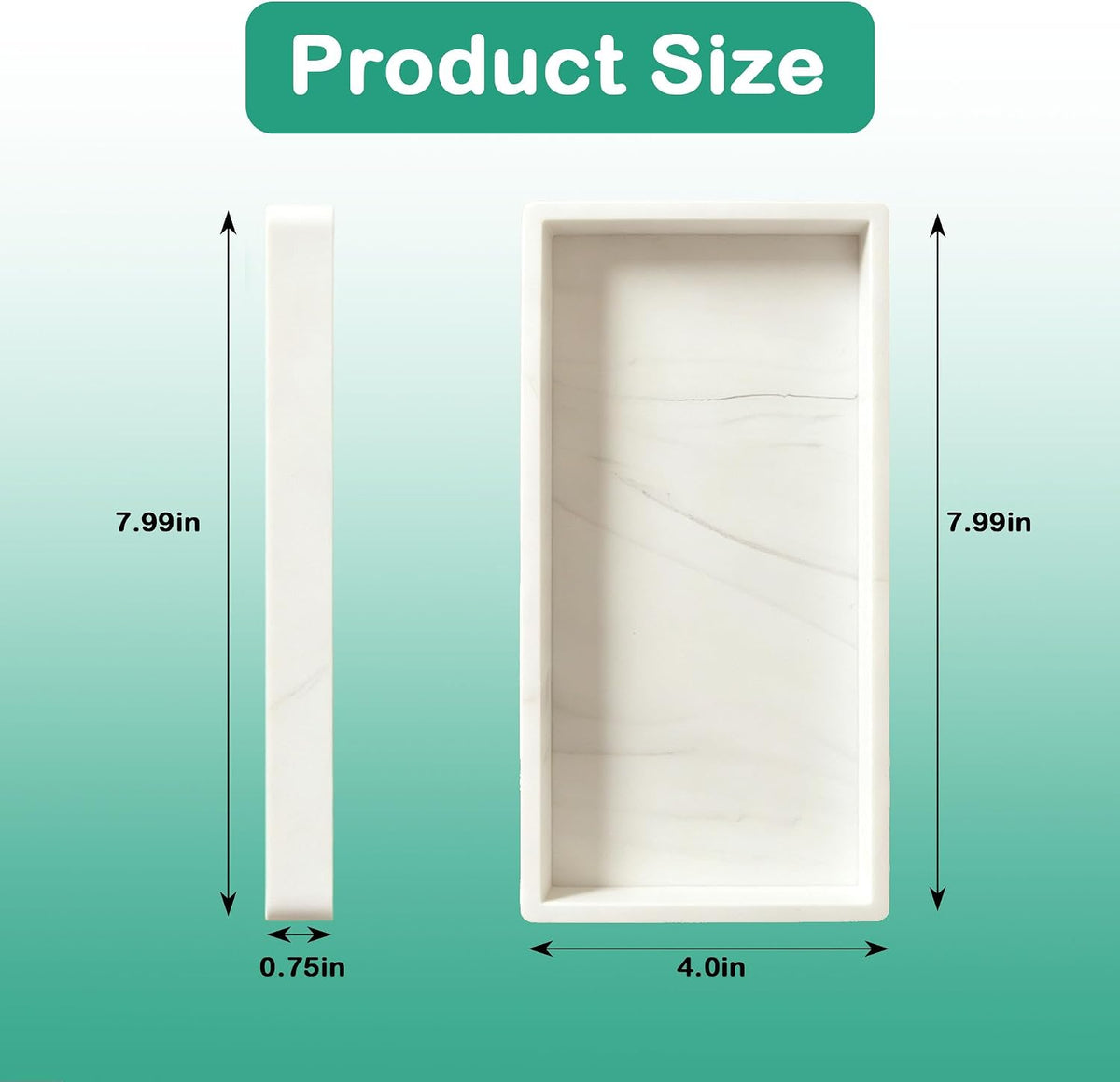 Oil Tray Kitchen Counter, Keeps Countertop Tidy, Kitchen Silicone Tray for Oil Bottle, Protect Bottles from Cracks and Scratches, for Glass Oils Sprayer and Bottle (Marble Design)