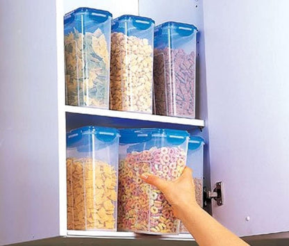 LOCK & LOCK Easy Essentials Food lids (flip-top) / Pantry Storage/Airtight containers, BPA Free, top-16.5 Cup-for Cereal, Clear