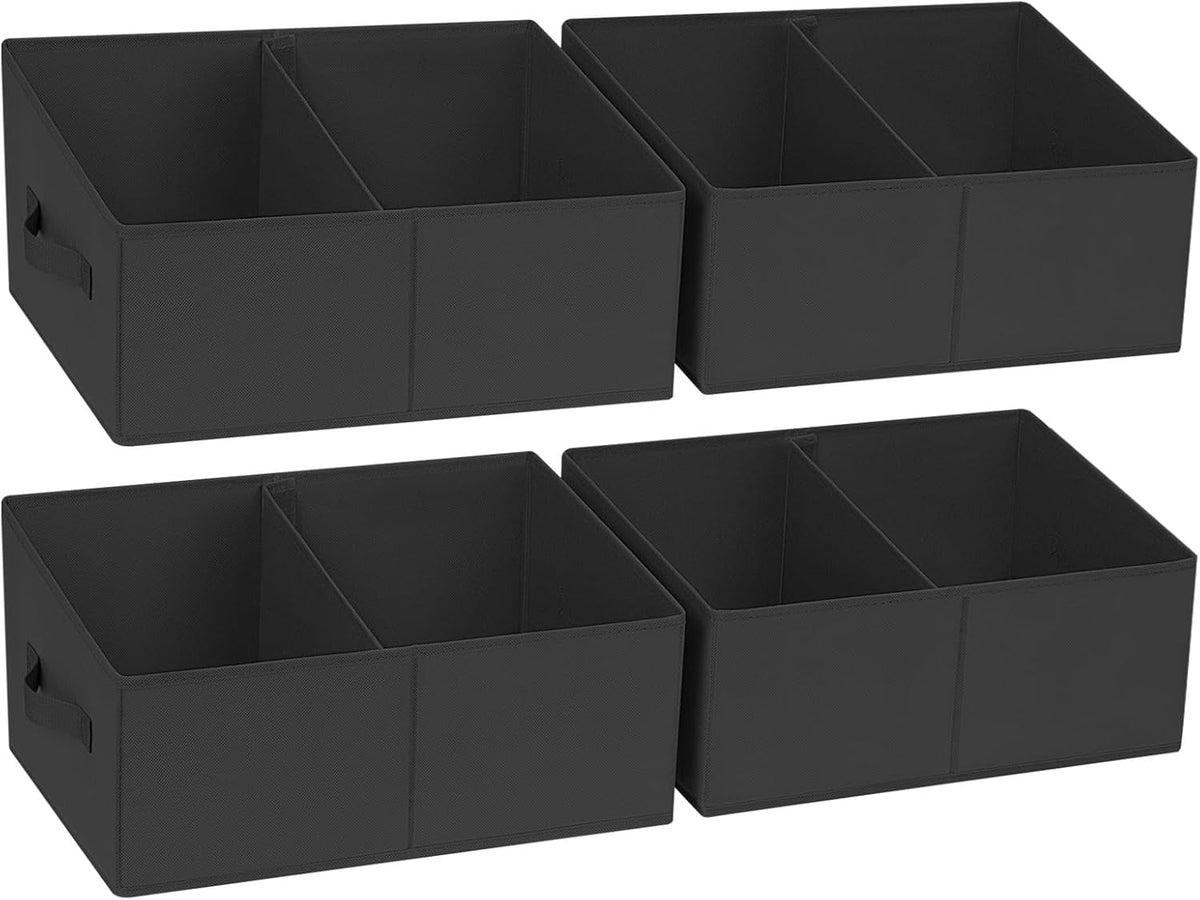 DIMJ Closet Storage Bins - Fabric Storage Baskets for Shelves, Collapsible Closet Organizers and Storage with Handles, Trapezoid Shelf Organization Storage Cubes for Purse, Toys, Books, Towel, Socks