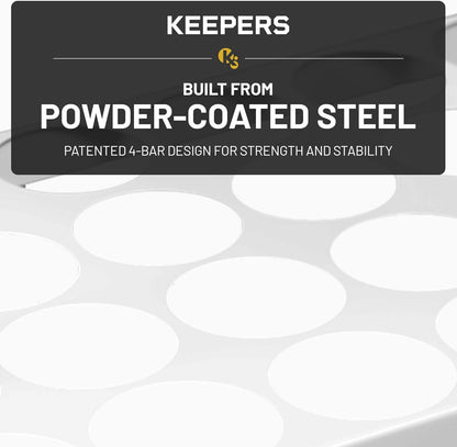 COFFEEKEEPERS KEEPERS Under Cabinet K Cup Holder with Swing-Down Access – Space-Saving Coffee Pod Holder and K Cup Organizer for 24 Pods – Steel Coffee Pod Organizer with Easy DIY Installation
