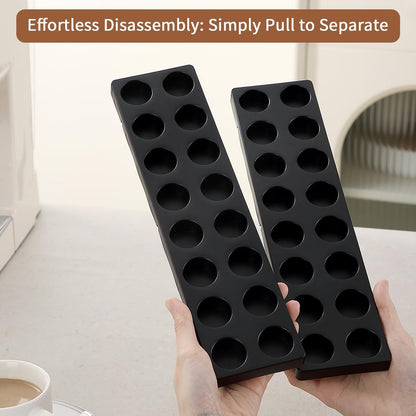 Berglander Coffee Pod Holder Drawer 20 K Cup, Coffee Capsule Organizer for Drawer, Plastic Coffee Pod Storage Organizer for Kitchen Drawer Holders for Nespresso for Kitchen