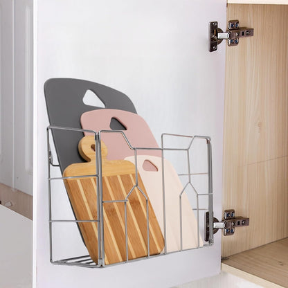 Cididu 2 Pack Kitchen Wrap Organizer Rack Wall Mount, Cabinet Door Organizer Storage, Wall Rack Basket Sturdy Steel Wire, Tall Inside Cabinet Holder for Aluminum Foil Plastic Wrap Wax Paper