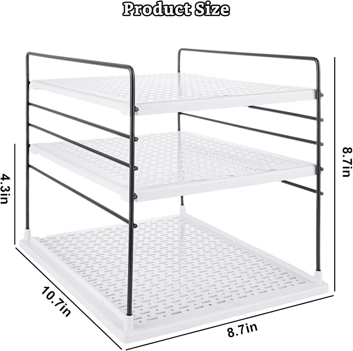 YAYODS 2 Pack Foil and Plastic Wrap Organizer, Kitchen Wrap Organizers and Storage Rack, 3 Tier Aluminum Foil Storage Organizer for Foil, Saran Wrap, 10.6 x 8.7 x 8.7 Inch