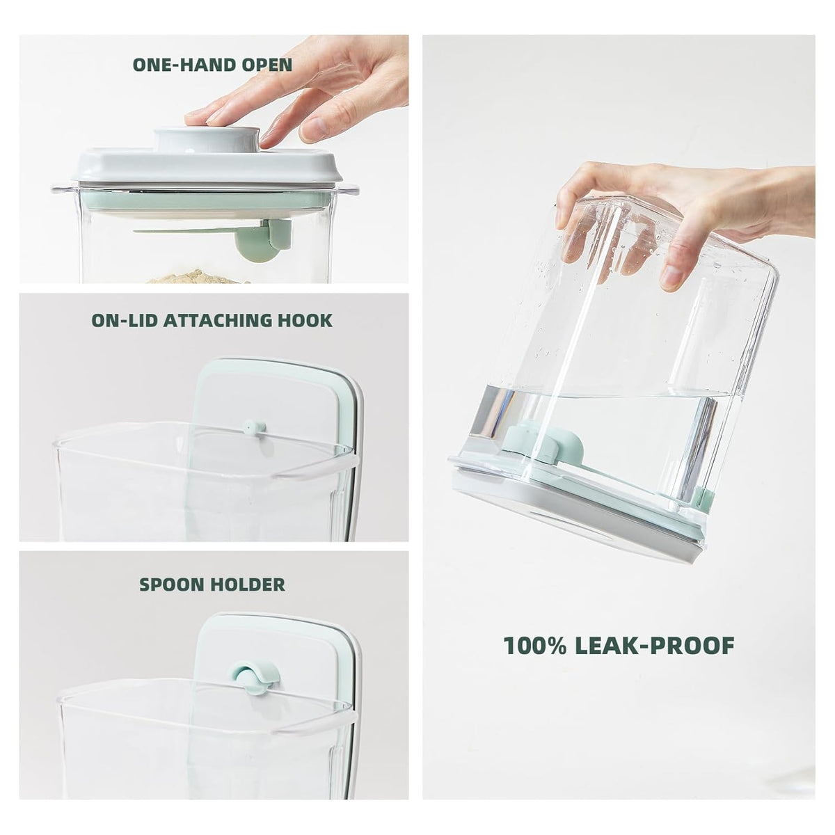 Formula Container to Go- 1700ml Pop Top Milk Powder Container, BPA-Free Airtight Formula Dispenser with Scoop and Scraper, 21OZ, 1.32LB, 600g, Clear