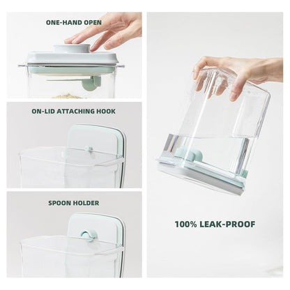 Formula Container to Go- 1700ml Pop Top Milk Powder Container, BPA-Free Airtight Formula Dispenser with Scoop and Scraper, 21OZ, 1.32LB, 600g, Clear