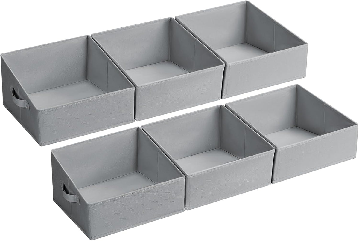 DIMJ Closet Storage Bins - Fabric Storage Baskets for Shelves, Collapsible Closet Organizers and Storage with Handles, Trapezoid Shelf Organization Storage Cubes for Purse, Toys, Books, Towel, Socks