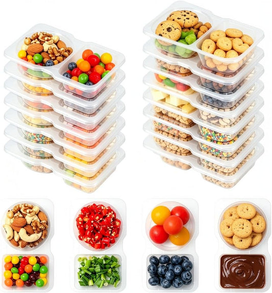 Husfunov 15 Set Reusable Snack Containers with Lids
