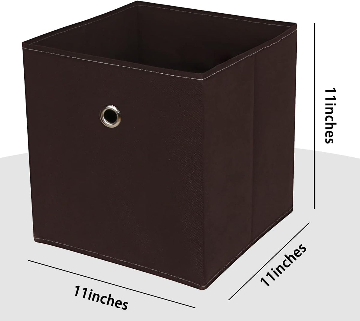 Black Foldable Storage Cubes Bins ,11 Inch Cloth Storage Cube Fabric Storage Box Cubes Organizer Baskets with Handles for Home Organizer Set of 3 (Black)