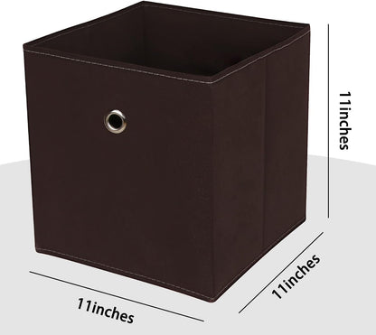 Black Foldable Storage Cubes Bins ,11 Inch Cloth Storage Cube Fabric Storage Box Cubes Organizer Baskets with Handles for Home Organizer Set of 3 (Black)