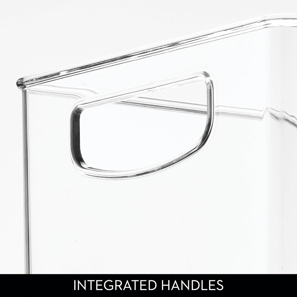 iDesign Stackable Pantry Bins, 2 Small, 2 Medium, and 2 Large Bins, 6 Pack, Clear, Made in USA