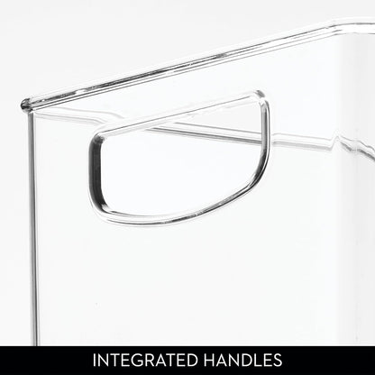 iDesign Stackable Pantry Bins, 2 Small, 2 Medium, and 2 Large Bins, 6 Pack, Clear, Made in USA